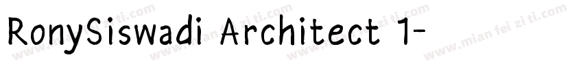 RonySiswadi Architect 1字体转换